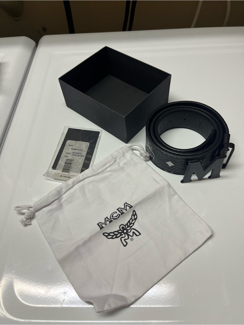 MCM Belt Black & White